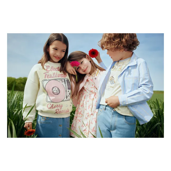 Chemise Mael Rayée Coton Bio | Bleu Clair