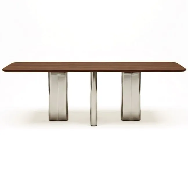 Table à manger en bois finition noyer Chrysoline  | Noyer