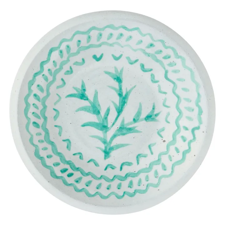 Plateau en terre cuite | Vert- Image produit n°0