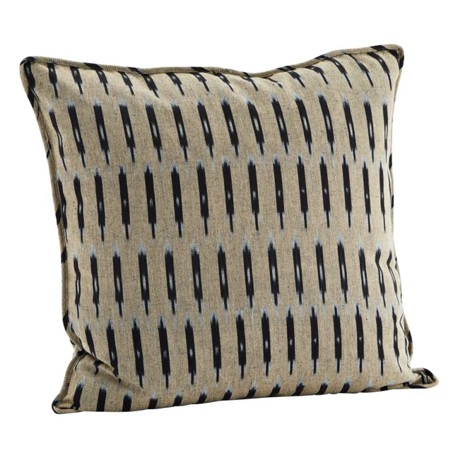 Funda de cojín tejida Ikat | Beige