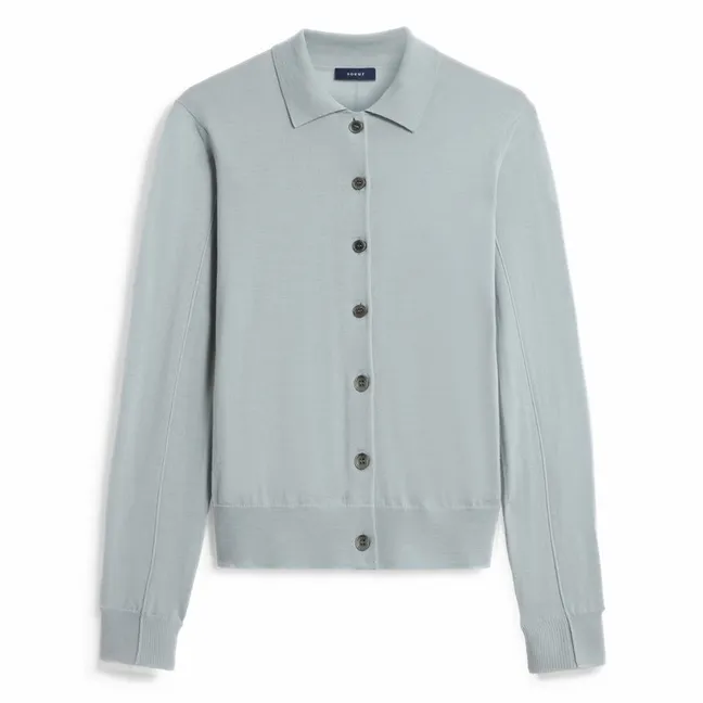 Chaqueta de lana merina Hailey | Azul Pálido