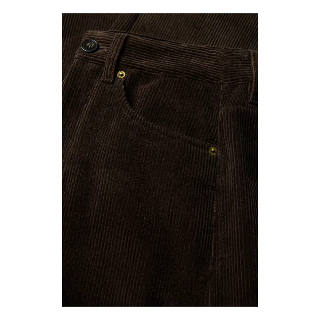 Pantalon Gunther Coton Bio | Marron foncé