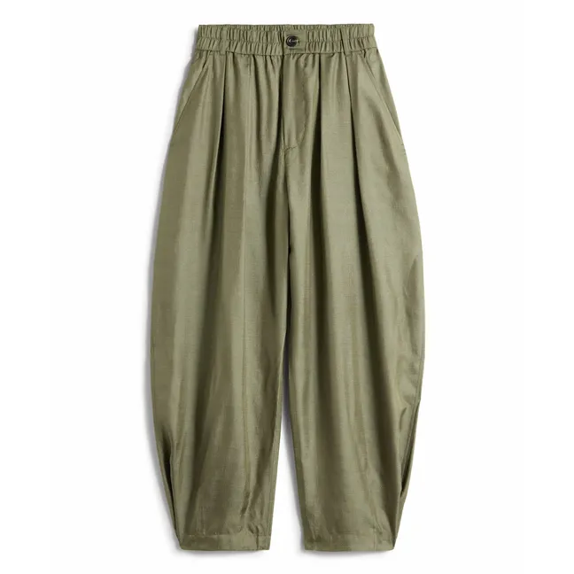 Pantalon Vernon Soie | Vert de gris
