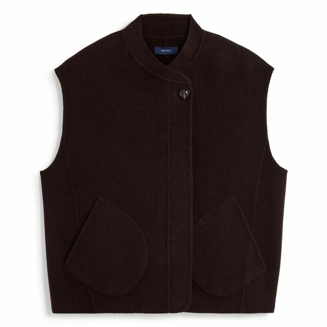 Chaqueta de lana Adeline | Marrón oscuro