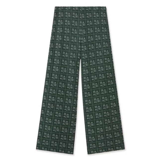 Pantalon Fleurs | Bleu