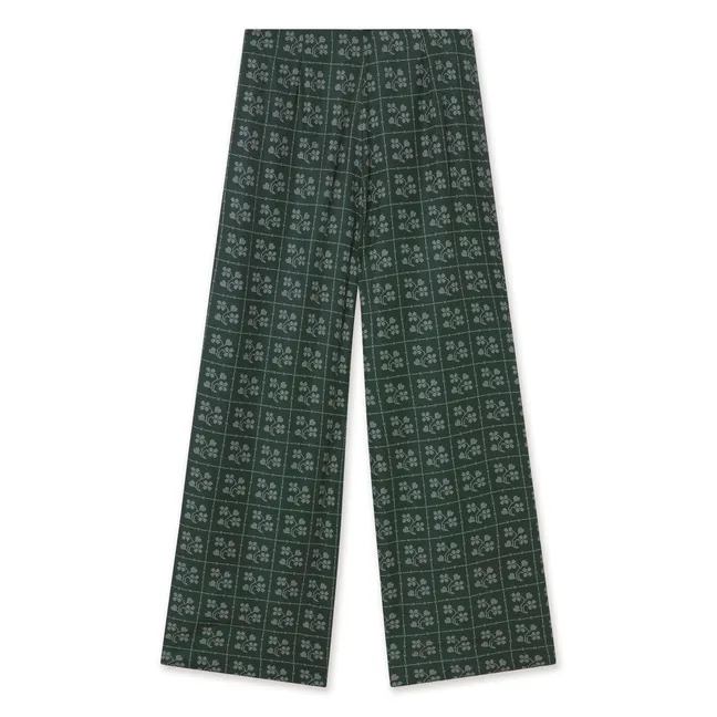 Pantalon Fleurs | Bleu