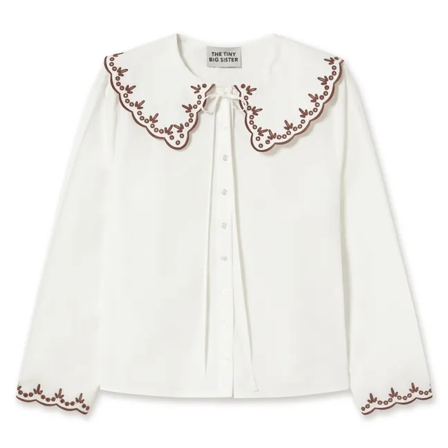Blouse Brodée Coton | Blanc