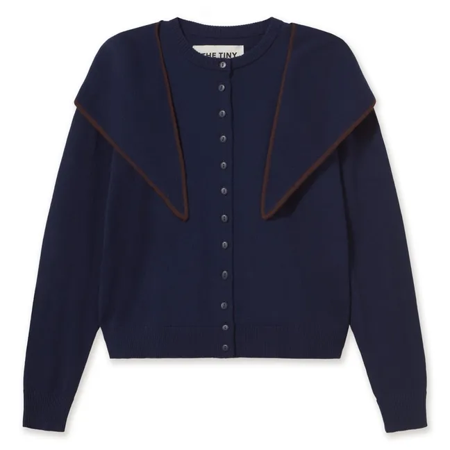 Cardigan Scarf Lara Laine | Bleu marine