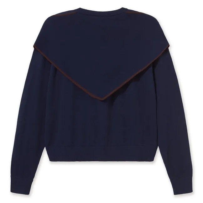 Cardigan Scarf Lara Laine | Bleu marine