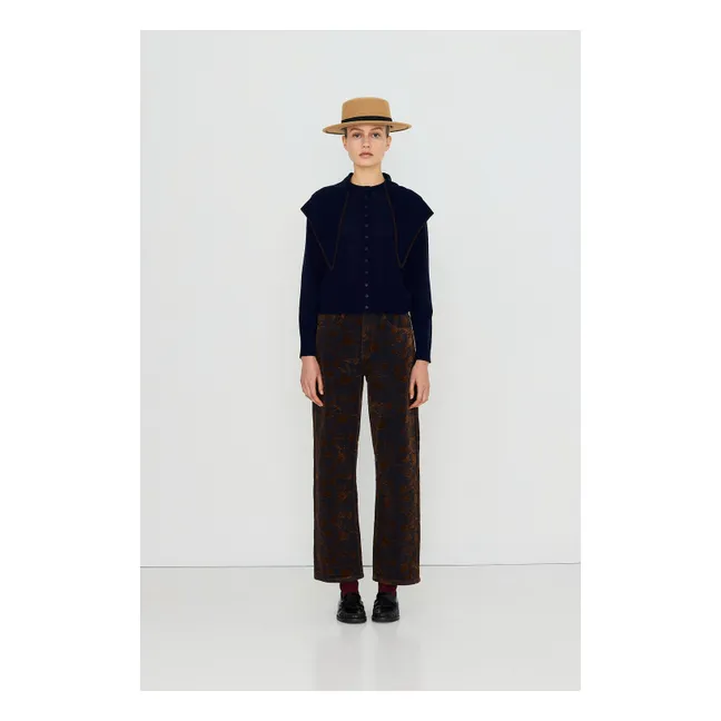 Cardigan Scarf Lara Laine | Bleu marine
