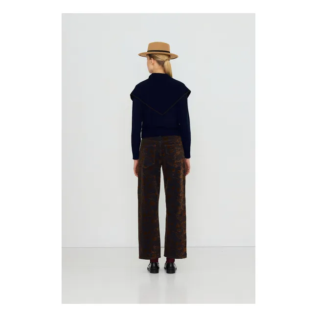 Cardigan Scarf Lara Laine | Bleu marine