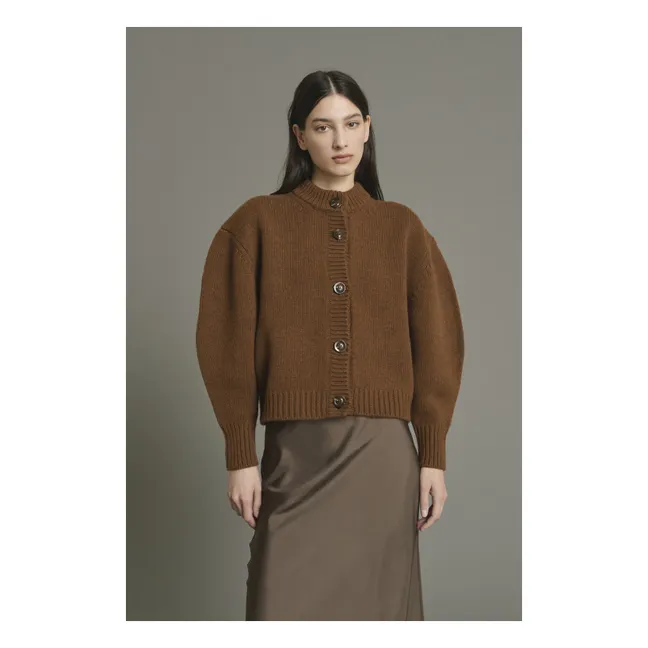 Cardigan Léonard Laine Mérinos | Caramel