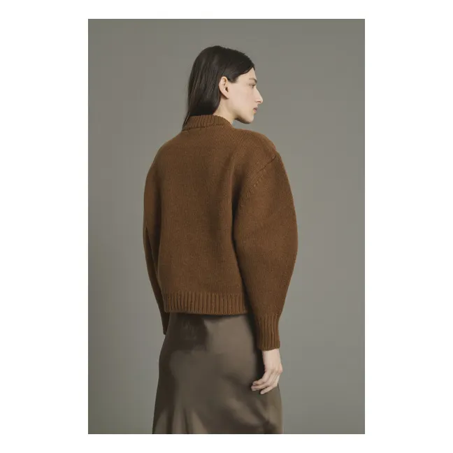 Cardigan Léonard Laine Mérinos | Caramel