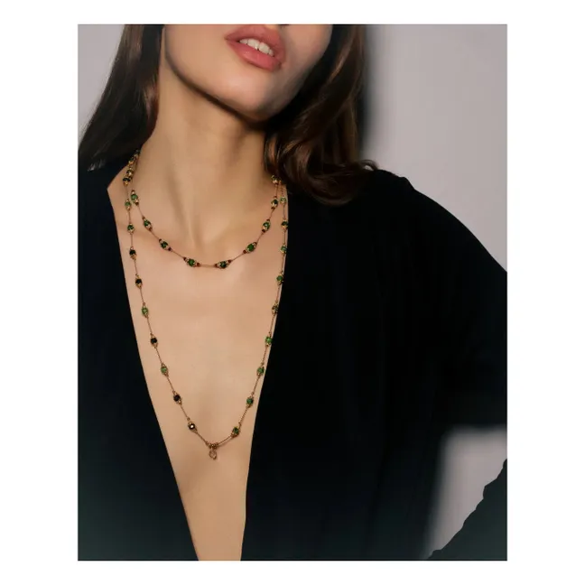 Collier Sriphala Zoïsite et Grenat | Vert