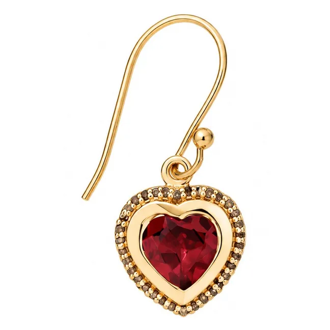 Boucle d'Oreille Gini Grenat | Grenat