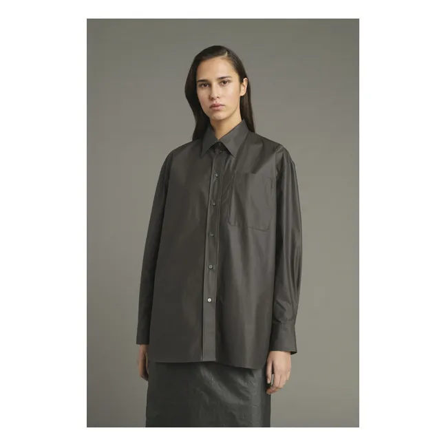 Chemise Carlotta Coton Bio | Marron foncé