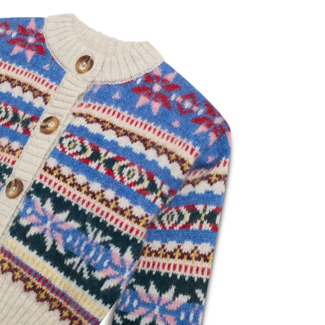 Gilet Caia Jacquard Fibres Recyclées Bébé | Bleu