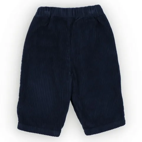 Elio Velvet Baby Pants | Dark Blue
