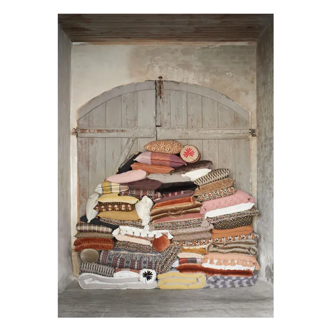 Housse de coussin imprimée | Beige