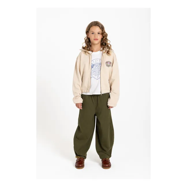 Blush Forever Organic Cotton Zipped Sweatshirt | Cream