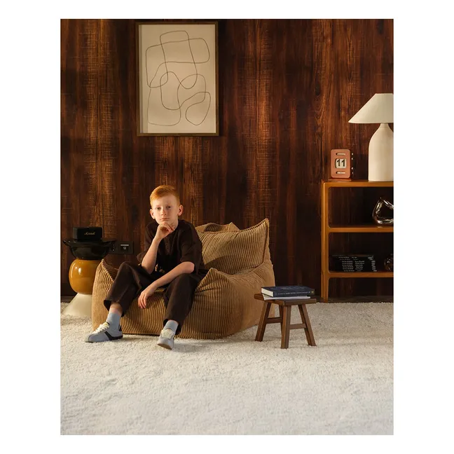 Fauteuil Teen Velours Côtelé Club | Marron