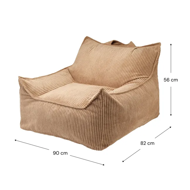 Fauteuil Teen Velours Côtelé Club | Marron