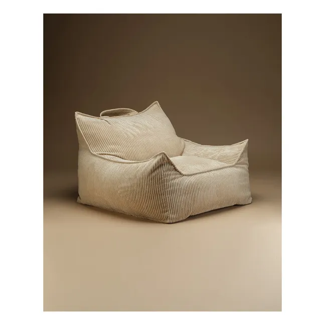 Fauteuil Teen Velours Côtelé Club | Marron clair