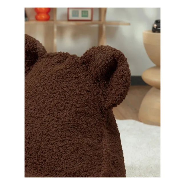 Fauteuil en teddy Bear | Marron foncé