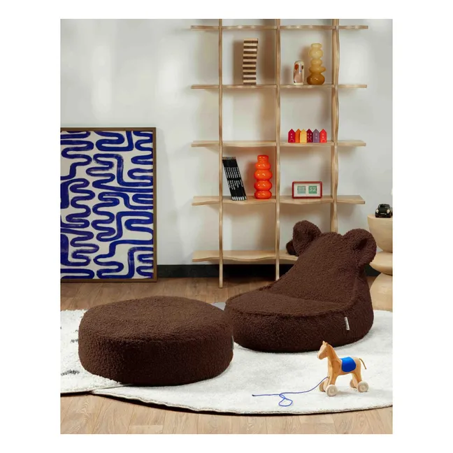 Fauteuil en teddy Bear | Marron foncé