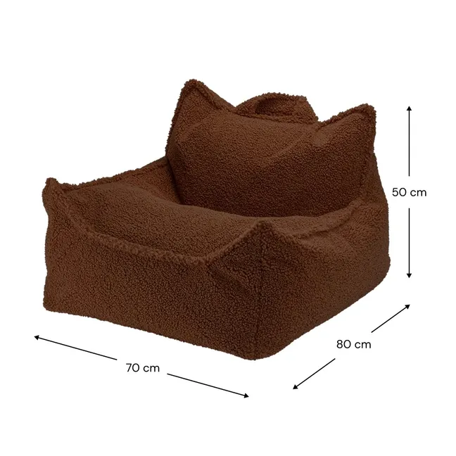 Fauteuil en teddy | Marron foncé