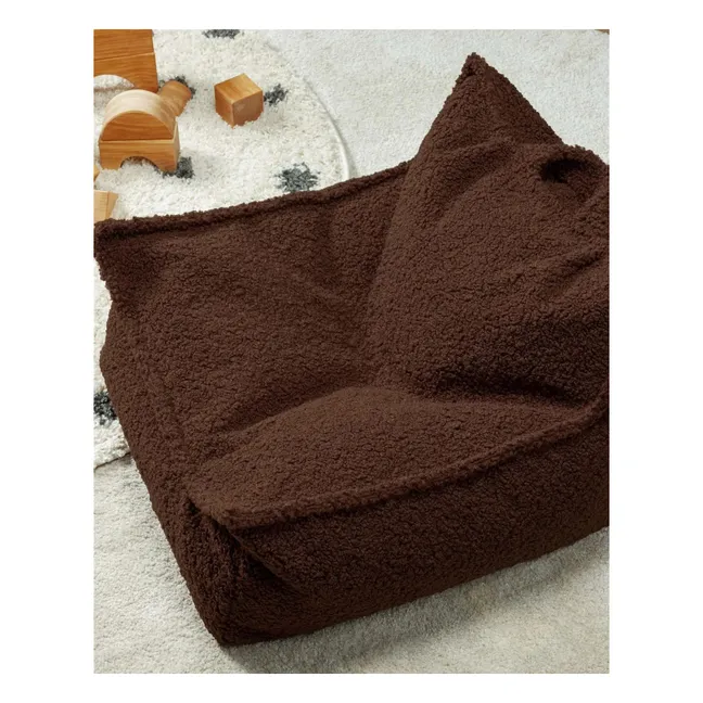 Fauteuil en teddy | Marron foncé