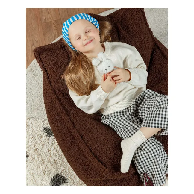 Fauteuil en teddy | Marron foncé