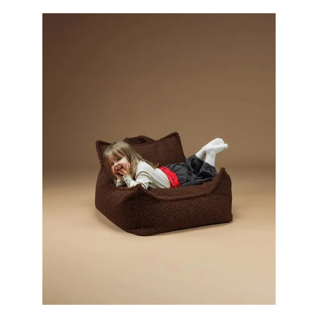 Fauteuil en teddy | Marron foncé