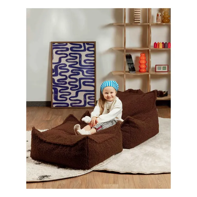 Fauteuil en teddy | Marron foncé