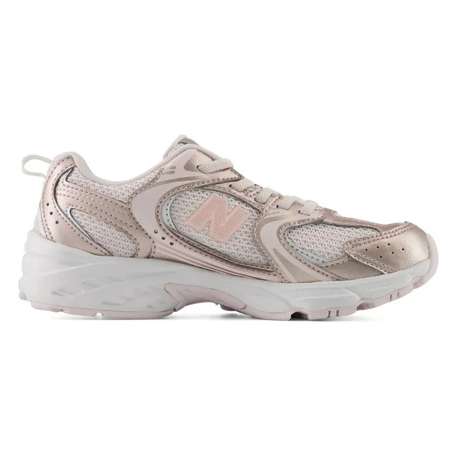 Elasticated Lace Sneakers 530 | Pink Gold
