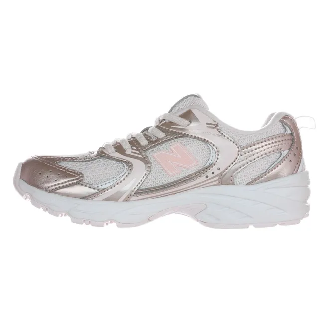 Elasticated Lace Sneakers 530 | Pink Gold