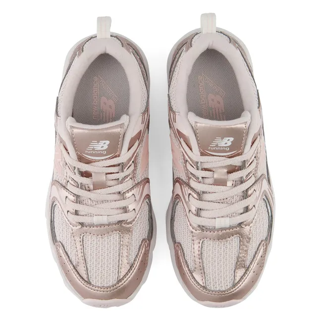Elasticated Lace Sneakers 530 | Pink Gold