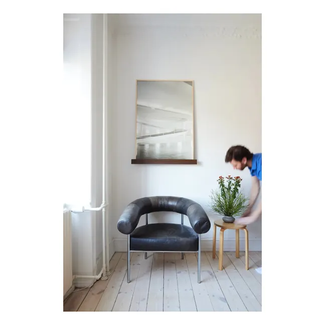 Etagère pour affiches en bois | Chêne Foncé