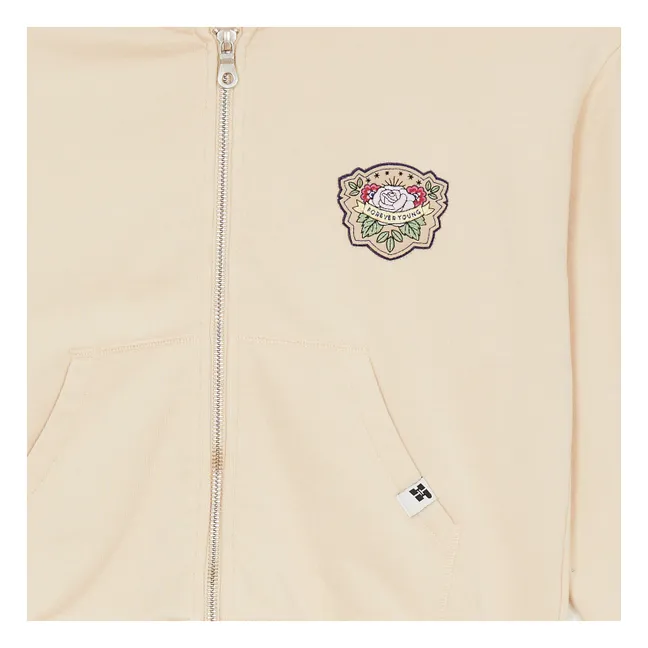Sweat Zippé Blush Forever Coton Bio | Crème