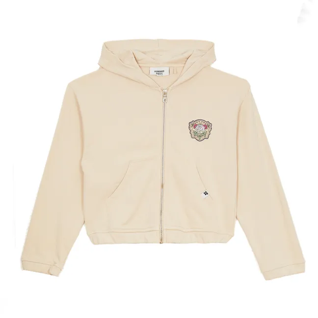 Sweat Zippé Blush Forever Coton Bio | Crème