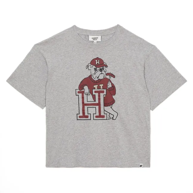 T-shirt Finn Bulldog Coton Bio | Gris chiné