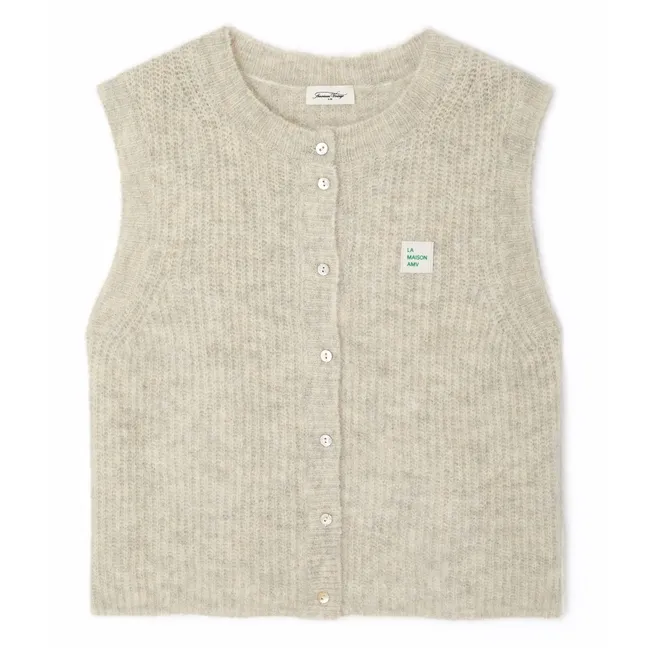 Gilet East Alpaga | Gris chiné