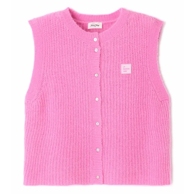 Gilet East Alpaga | Rose bonbon