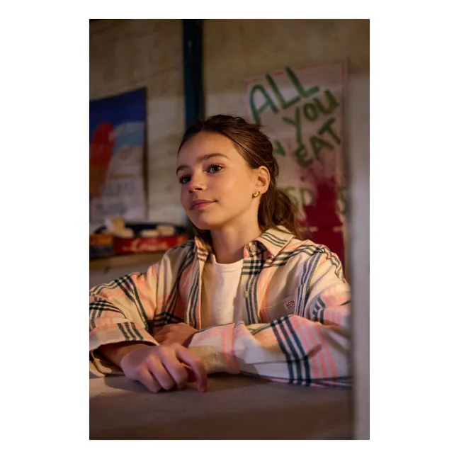 Bini Carreaux shirt | Coral