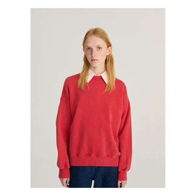 Sweat Hidden Monster Coton Bio | Rouge