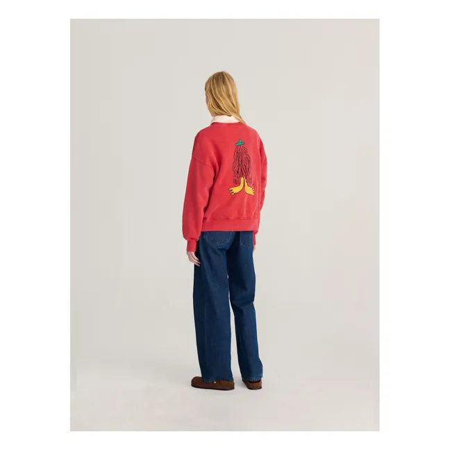 Sweat Hidden Monster Coton Bio | Rouge