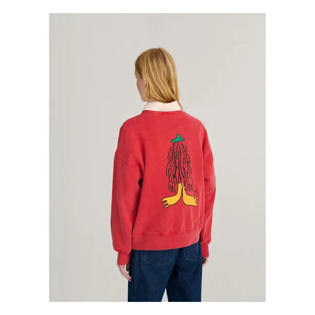 Sweat Hidden Monster Coton Bio | Rouge