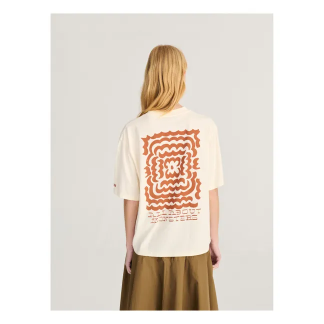 T-shirt Dark Flower Coton Bio | Blanc