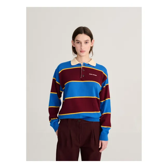 Sweat Polo Coton Bio | Bleu