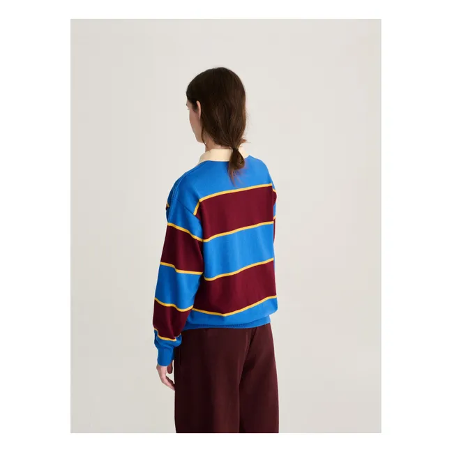 Sweat Polo Coton Bio | Bleu